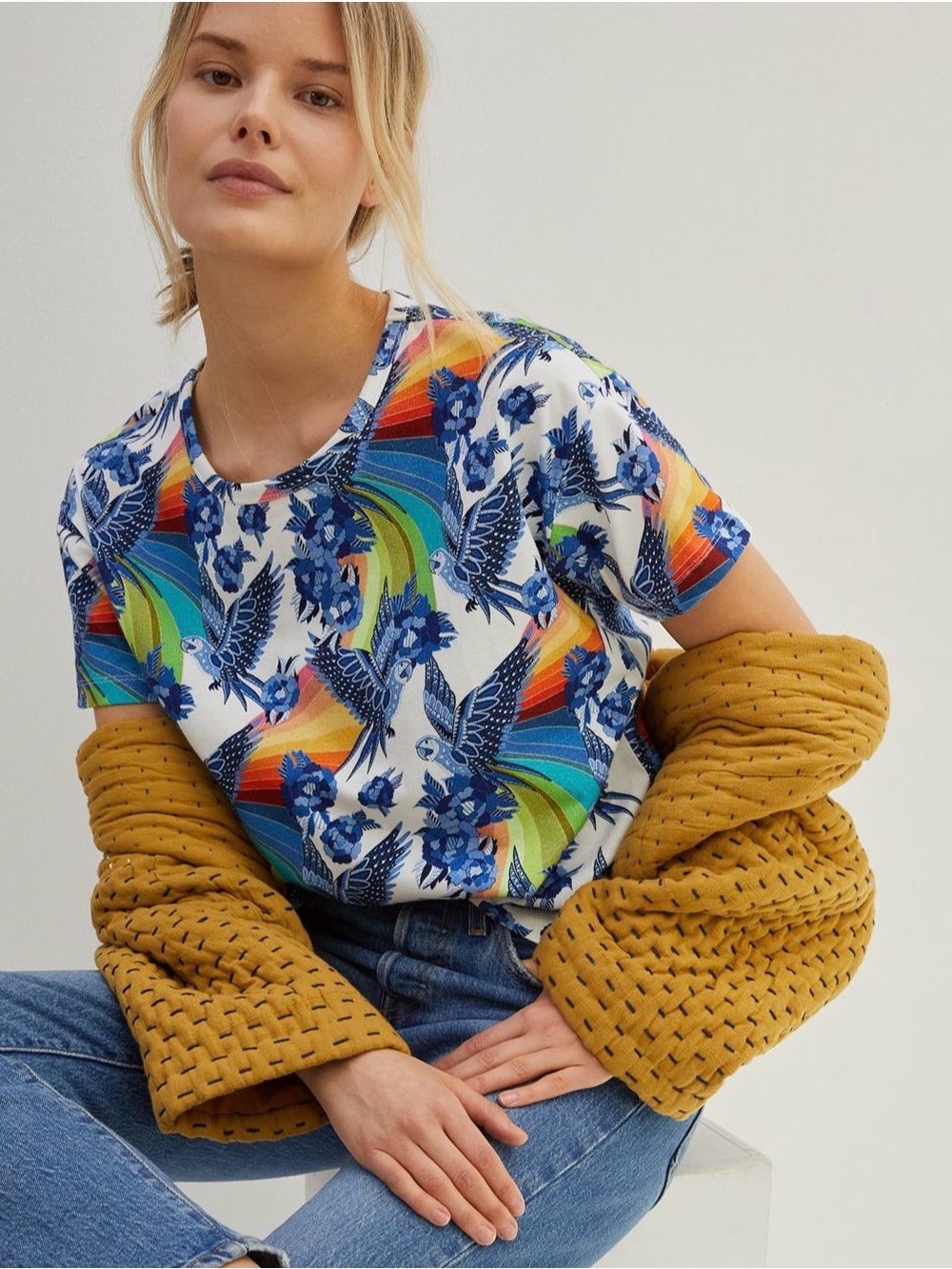 Farm Rio Aves Graphic Tee
Anthropologie
Small
FLAWS
Rainbow
Parrots
Boho
Brazil